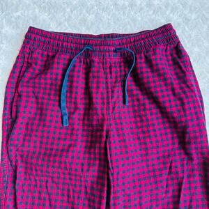 UNIQLO Unisex Red Black Cotton Flannel Gingham Buffalo Plaid Pajama Pants Small